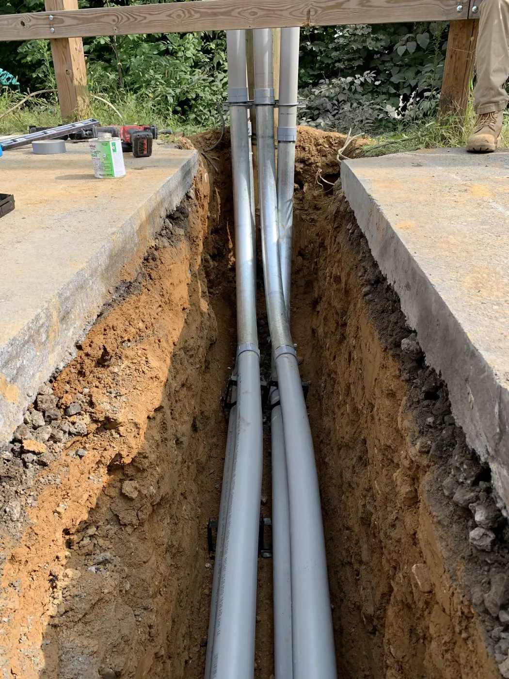 Commercial Generator Installation Trenching Underground Pipes Bethlehem Pa Underground Electric Image